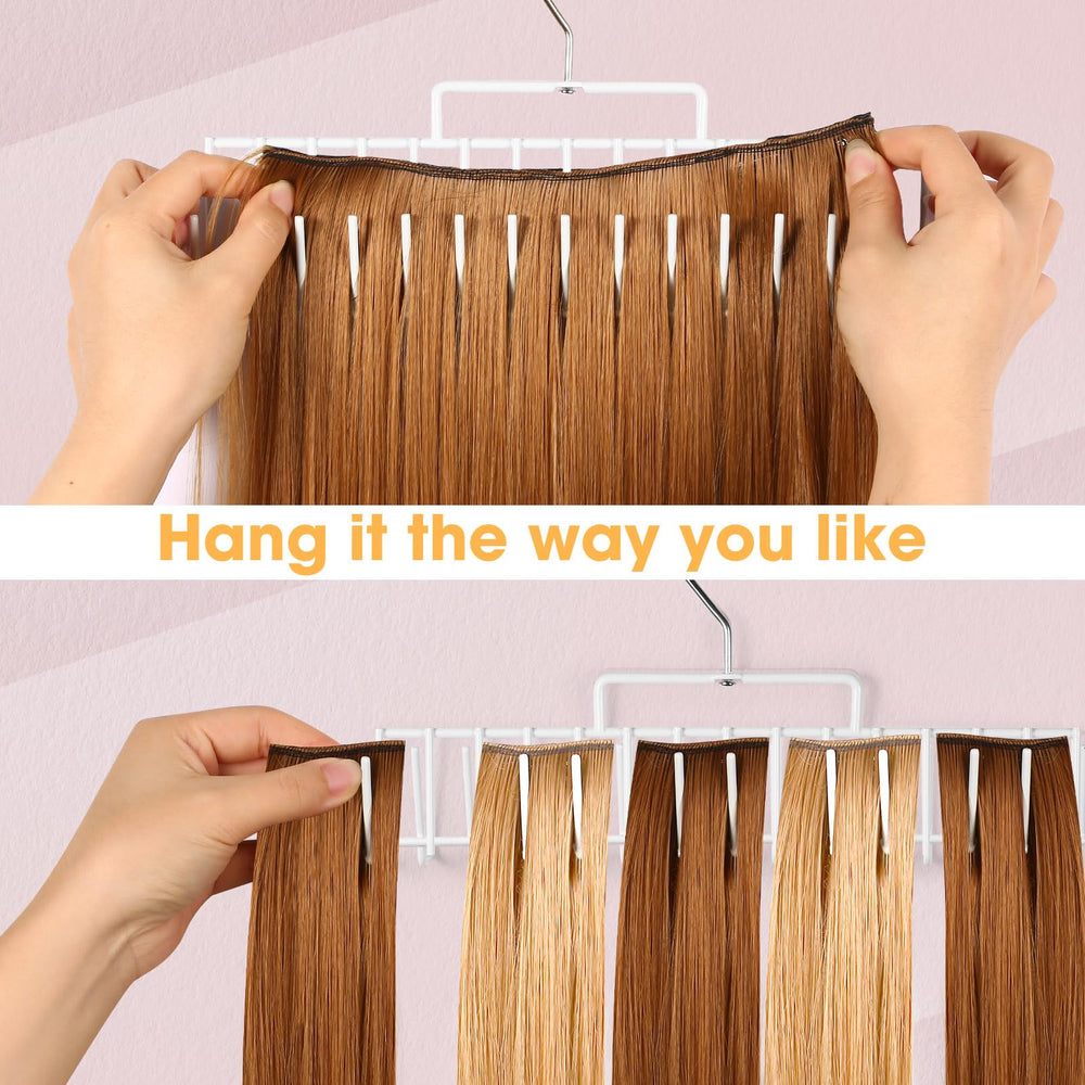 OORAII Hair Extension Holder extensions display, showcases multiple pieces securely for clients