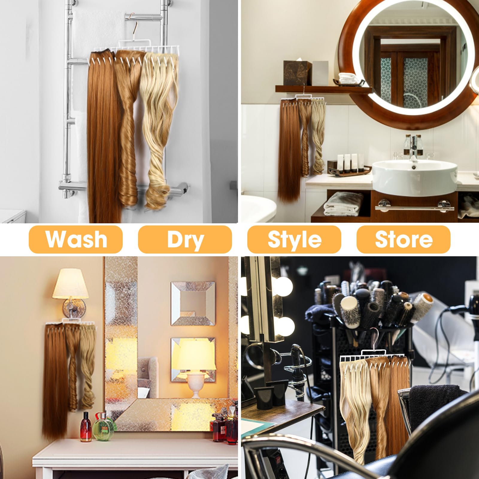 OORAII Hair Extension Holder heat-resistant metal up to 212°F for styling
