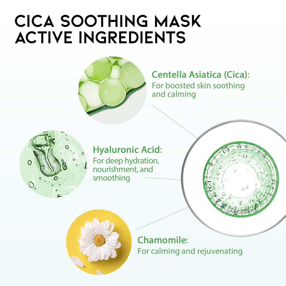 OOTD Cica Calming Mask closeup texture shows smooth, non sticky finish.