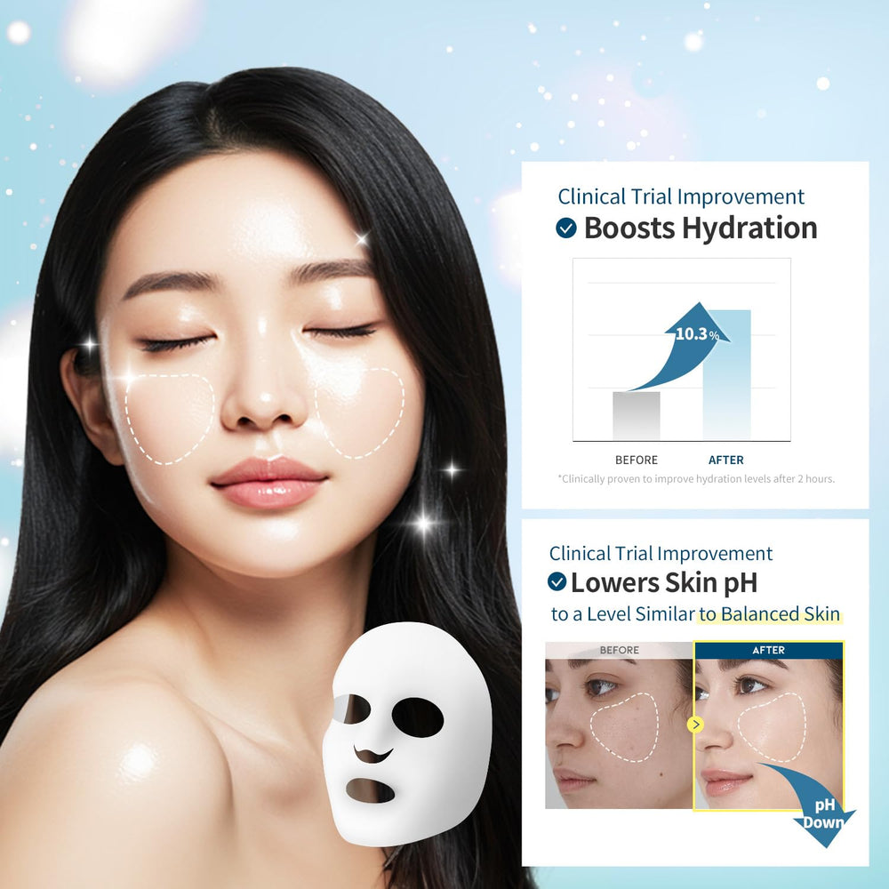 OOTD collagen hydrating sheet mask on dry skin after use shows hydration boost