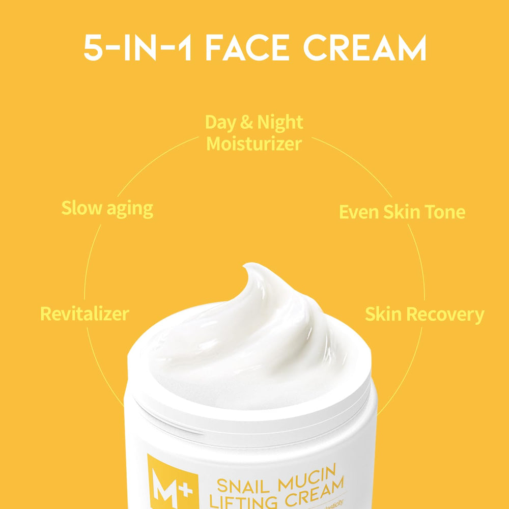 Application shot of #OOTD snail mucin moisturizer on the face for hydration