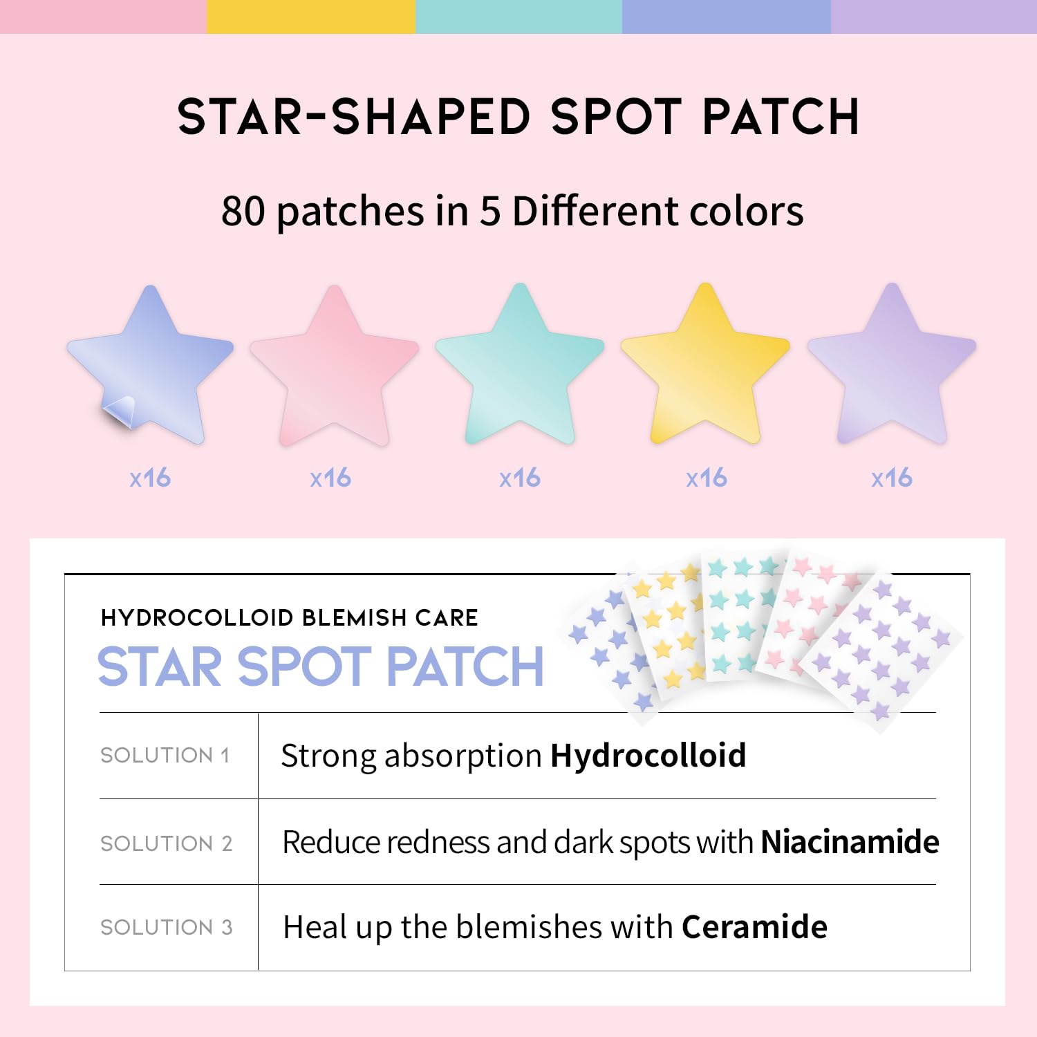 OOTD Star Pimple Patches on face for discreet daytime or night use.