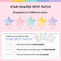 OOTD Star Pimple Patches on face for discreet daytime or night use.