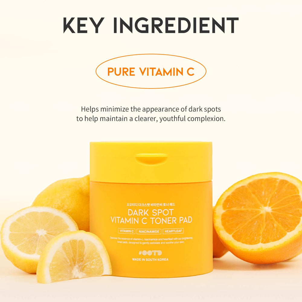 OOTD Vitamin C Toner Pad closeup pads highlight gentle hydration.