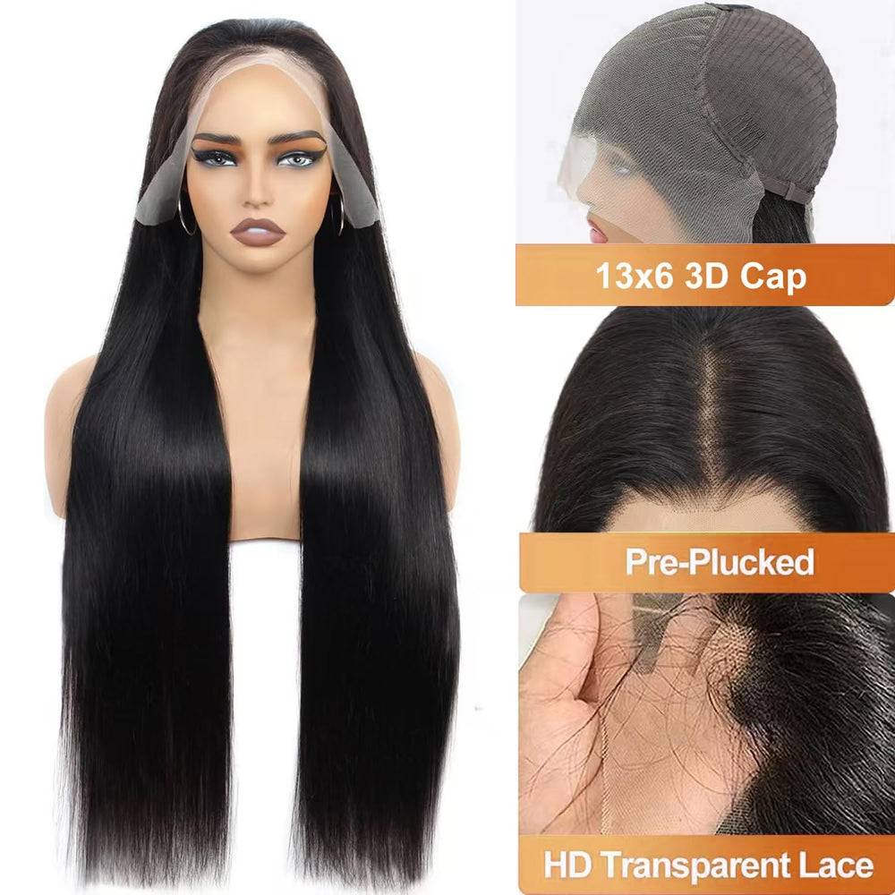 OOVVDA pre-plucked hairline wig supports easy parting and styling