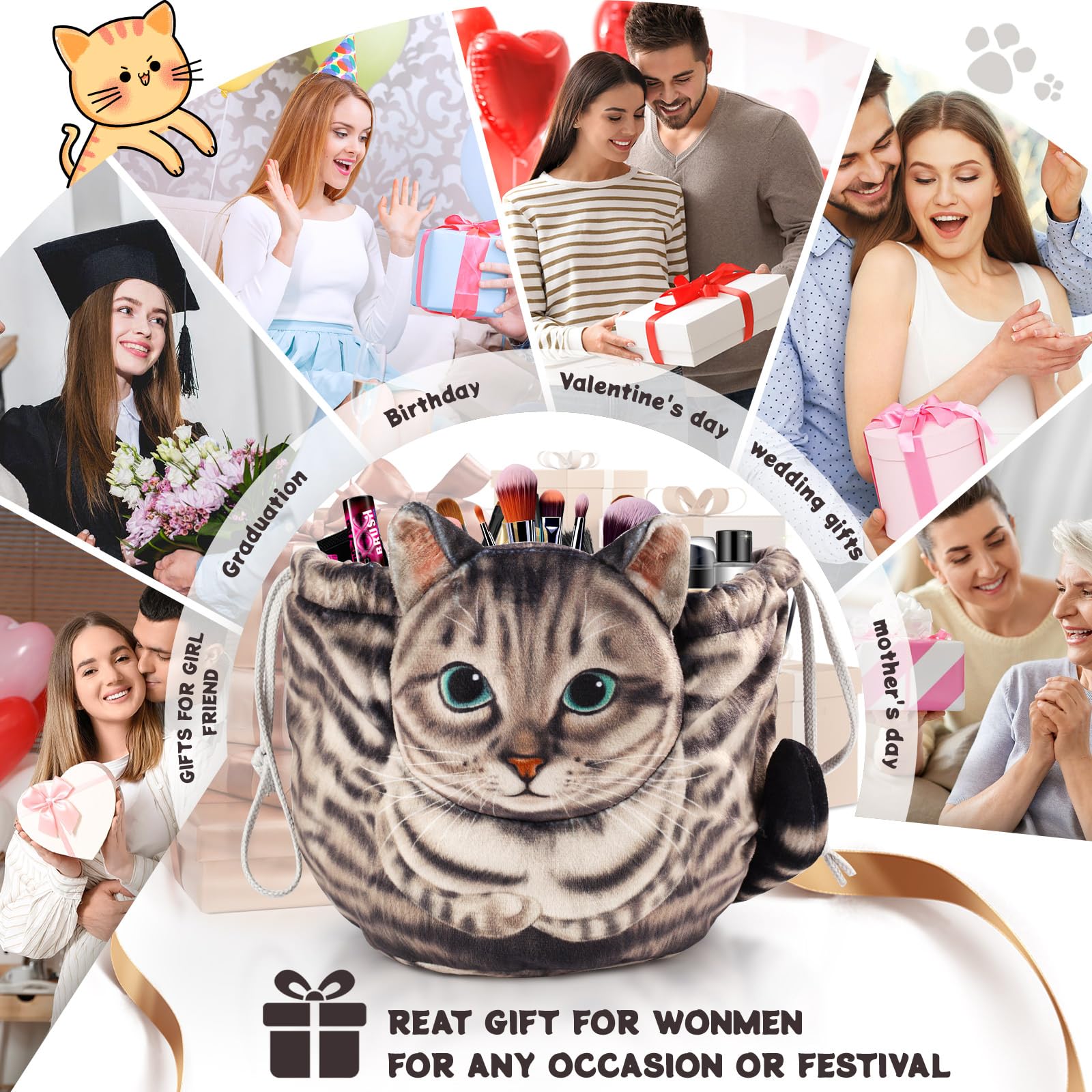 Openhahaha gift-ready cat bag adds charm to gifting occasions.