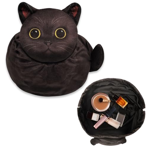Openhahaha multi-use makeup bag easily stores cosmetics, toys, or snacks for kids on trips.