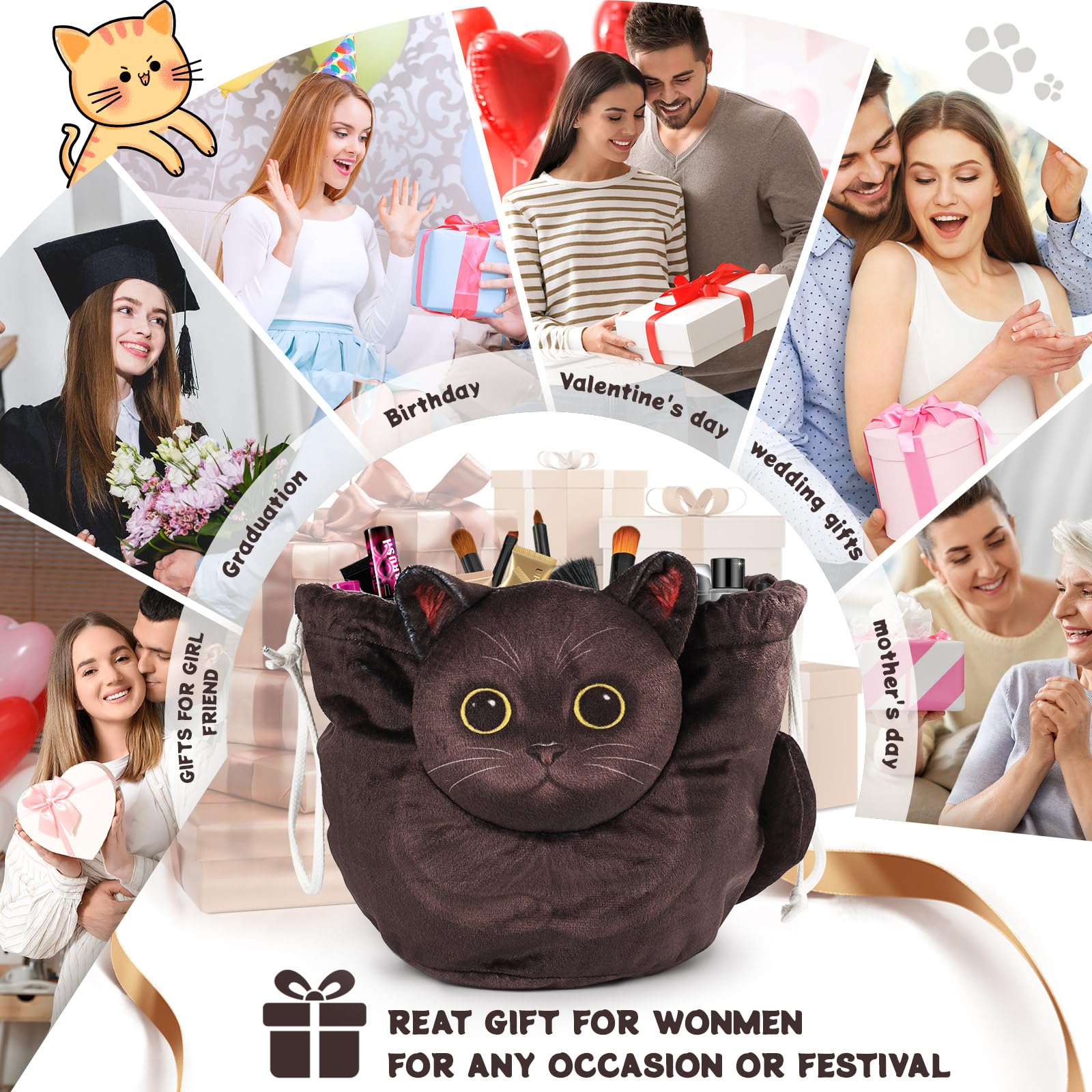 Openhahaha roomy makeup bag offers dressing-table organization without bulk.