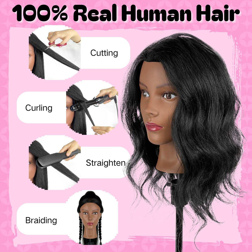 Opini 18-inch hair length highlighted for braiding and styling practice