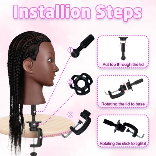 Opini real hair mannequin head washed and disinfected for ready use