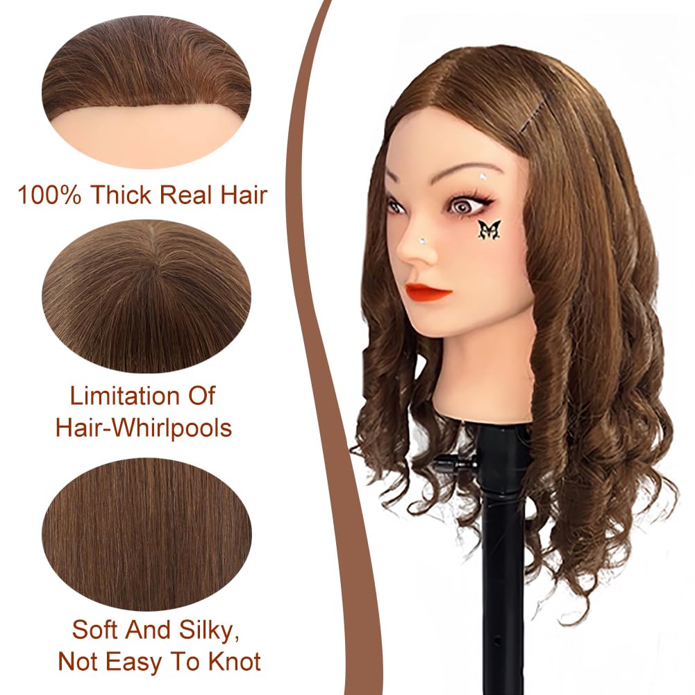 Opini mannequin head brown back view ideal for layout planning.