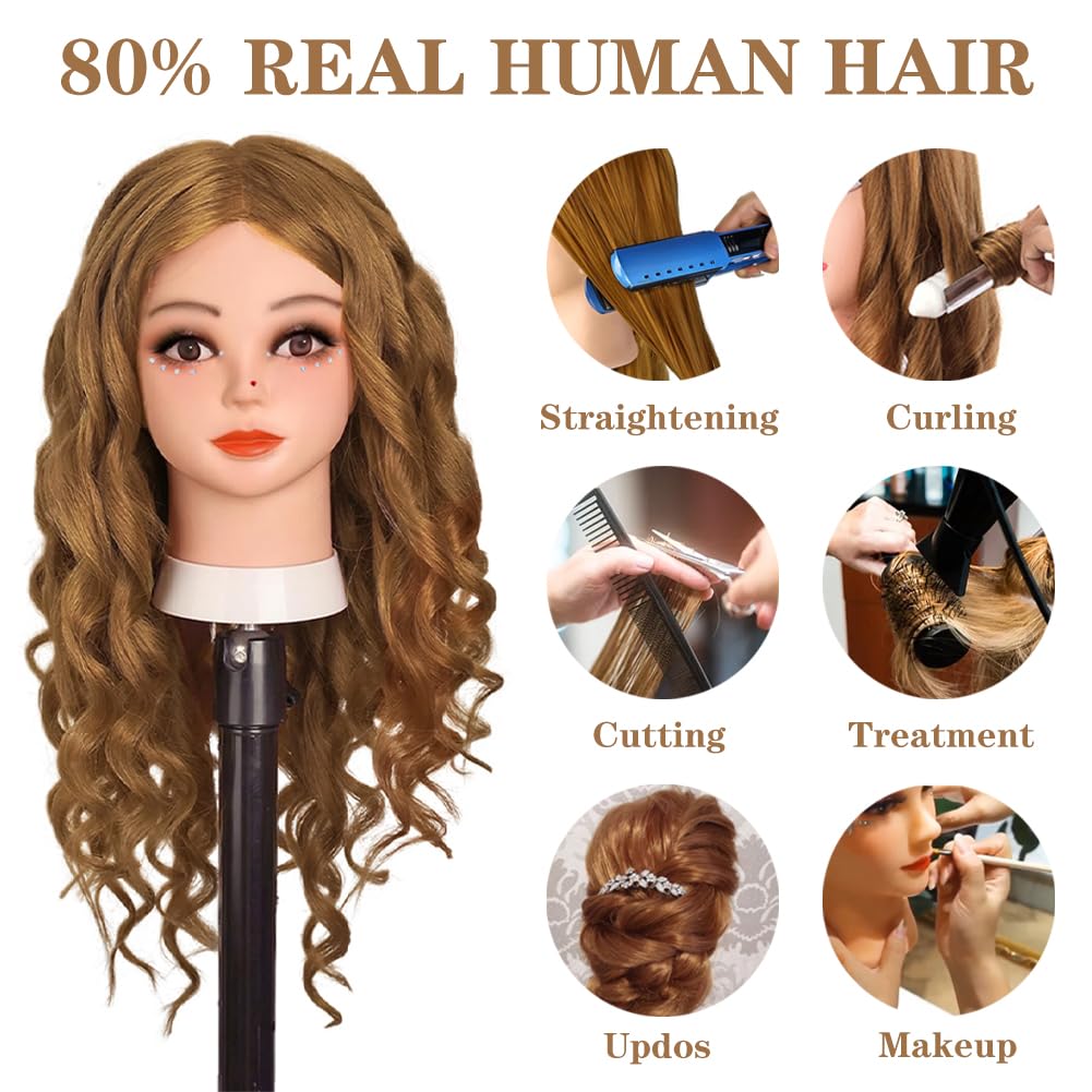 Opini Mannequin Head full-length hair suitable for braiding and curling practice