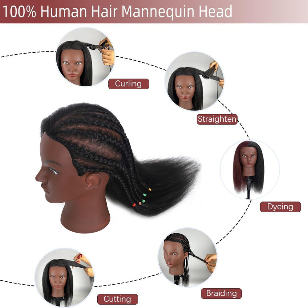 Opini mannequin head with free table clamp stand included for secure setup