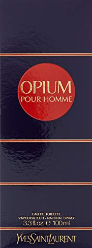 Opium for Men EDT closeup bottle highlights warm oriental notes for men.