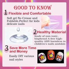 OPkssnails kid nail tips adhesion demo showing reliable sticking