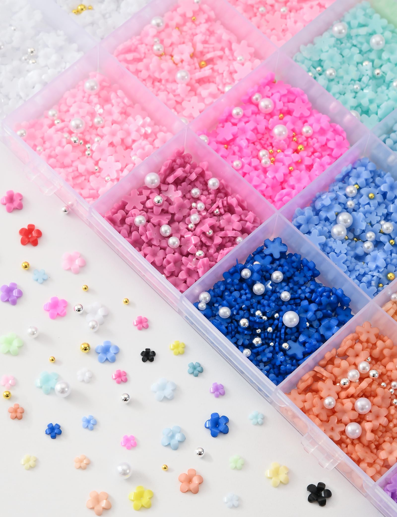 OPMADM 3D nail flowers small and large for delicate or bold manicures
