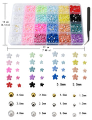 OPMADM nail art caviar beads and flatback pearls add texture and shine