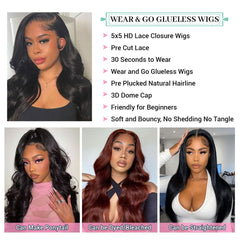OPNGF glueless wig with bleached knots for natural edges