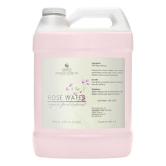 OPO Rose Hydrosol 128oz bottle for bulk skincare hydration and refreshing mist.