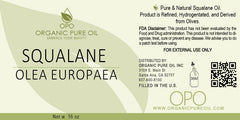 OPO Squalane Oil olive-origin close-up highlights plant-derived, vegan ingredients for skin hydration.