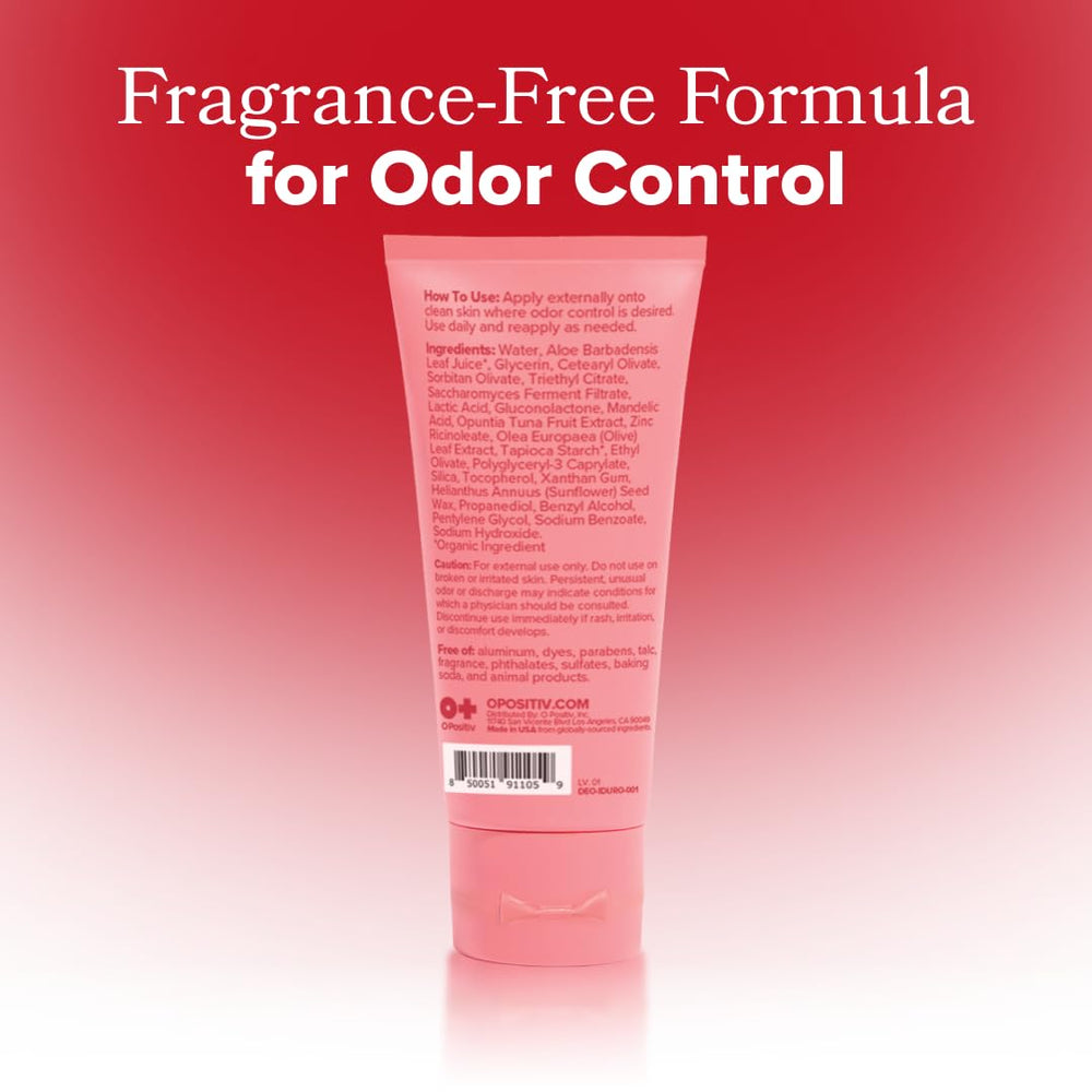 O Positiv URO 3 oz tube close-up emphasizes compact, travel-friendly packaging