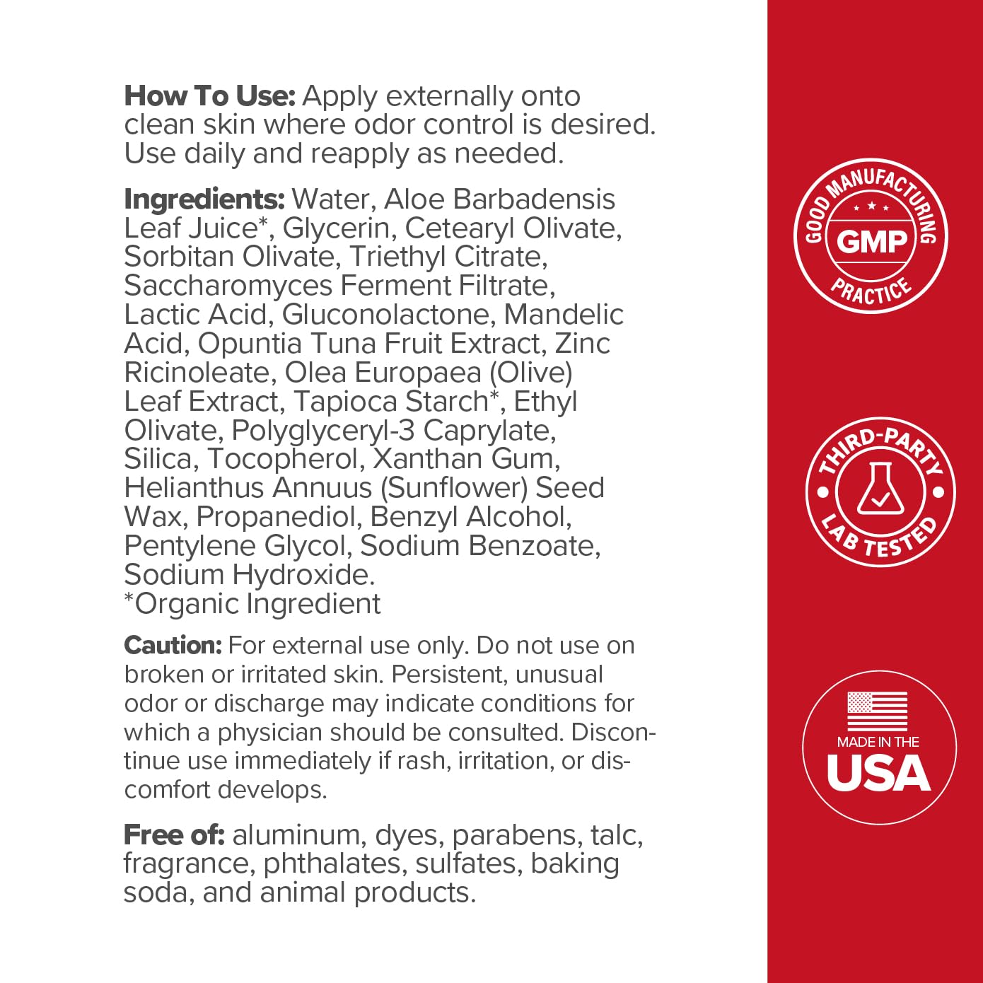 O Positiv URO hypoallergenic badge signals gentle, skin-friendly formula