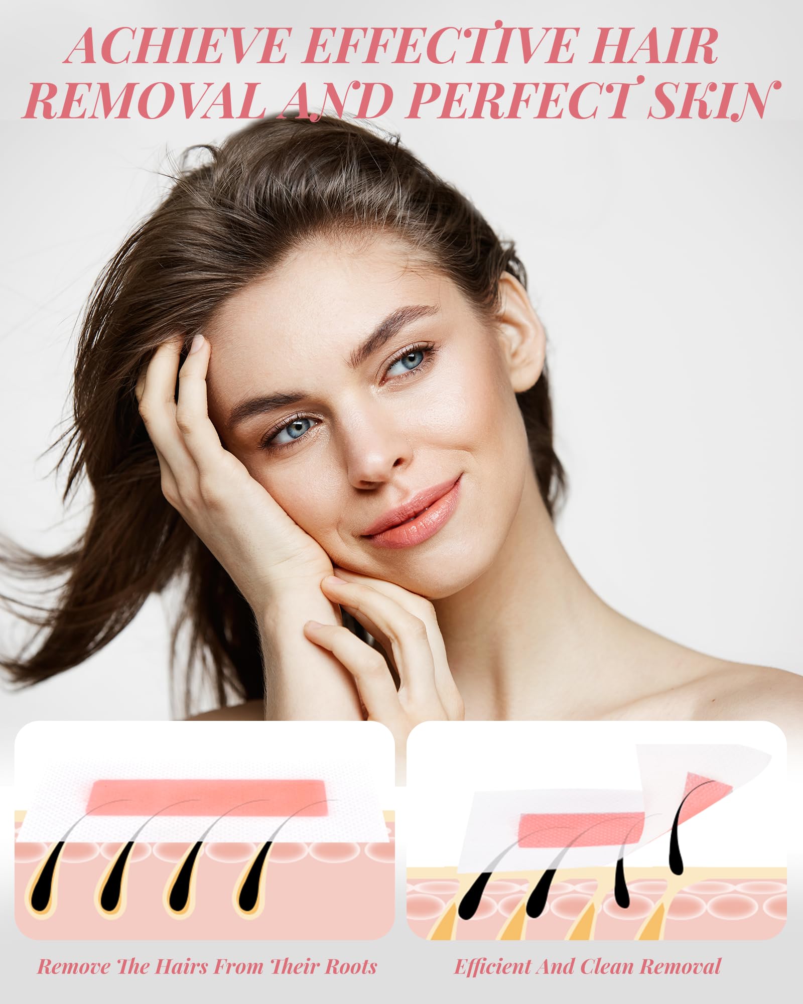 OPOX wax strips on bikini area illustrate precision for sensitive skin.