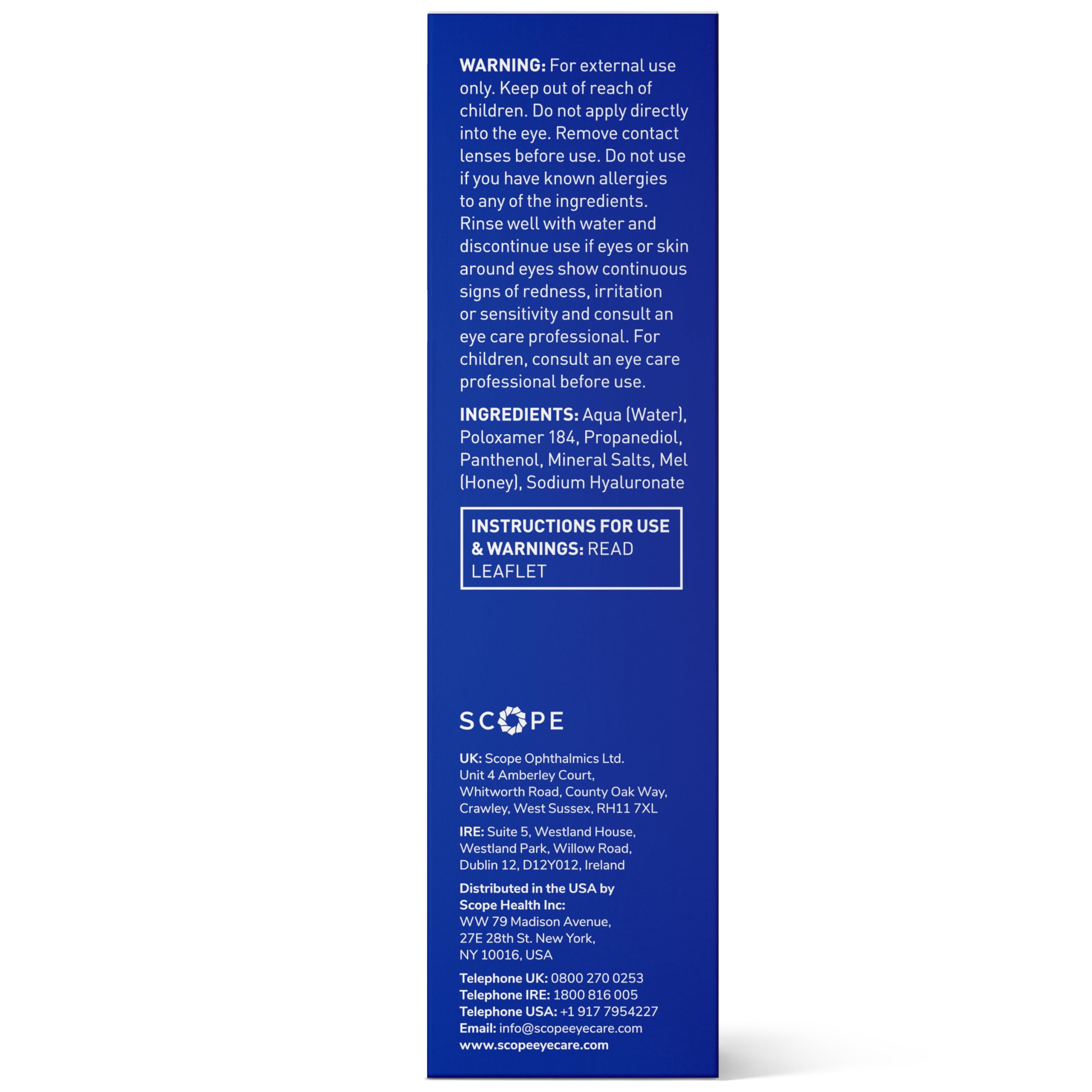 Optase Life packaging 100ml product shot communicates compact, travel-friendly design.