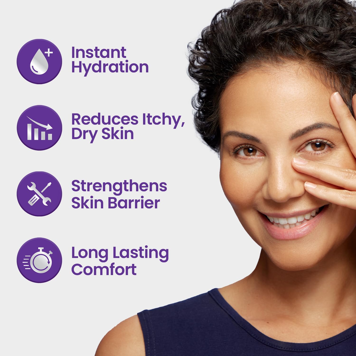 Optase LIFE preservative-free label close-up emphasizing gentle care for sensitive eyes.