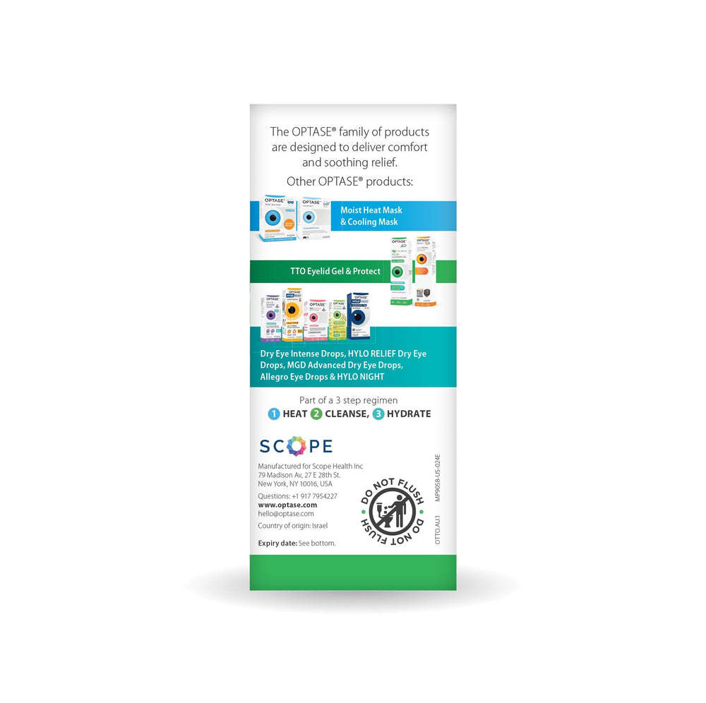 Optase TTO makeup remover use demonstrates versatile cleansing for eyes and face.