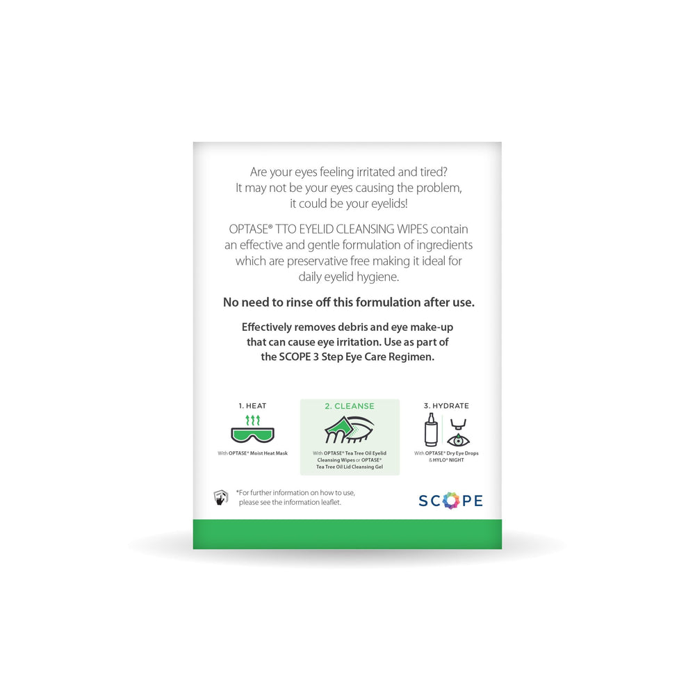 Optase TTO travel pack ready for daily eyelid care anywhere.