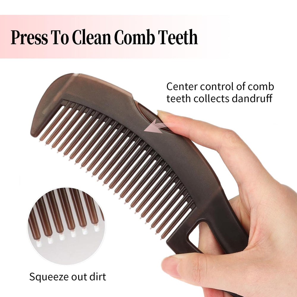 Optisake Dandruff Comb fine-tooth close up for precise flake and lice removal.