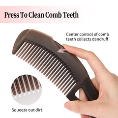 Optisake Dandruff Comb fine-tooth close up for precise flake and lice removal.