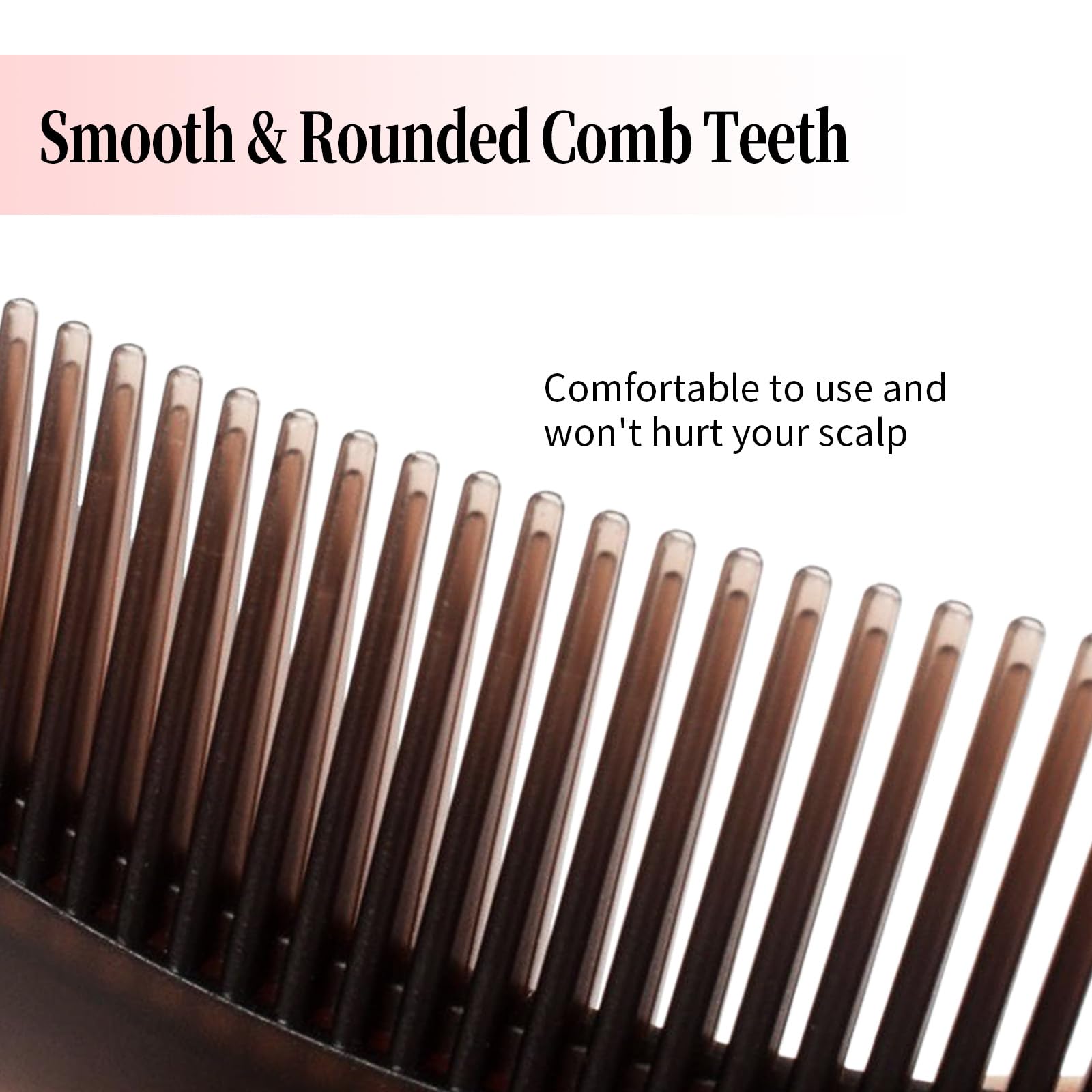 Optisake Dandruff Comb self cleaning function demonstrated with debris release.