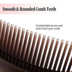 Optisake Dandruff Comb self cleaning function demonstrated with debris release.