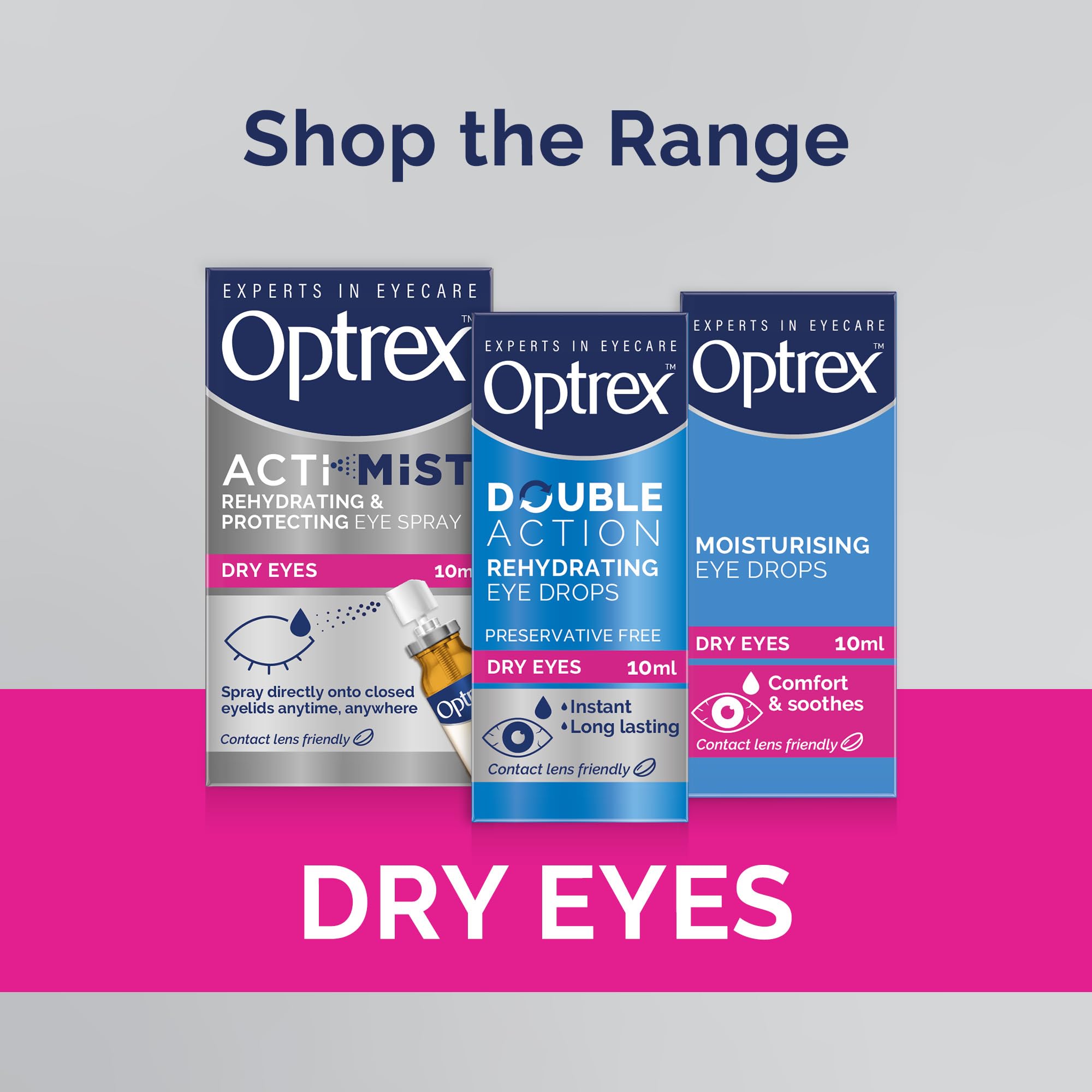 Optrex ActiMist tear-film-stabilisation visual illustrating improved eye moisture balance.