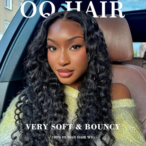 OQ HAIR water-wave 7x5 lace close-up shows beginner-friendly pre-cut lace.