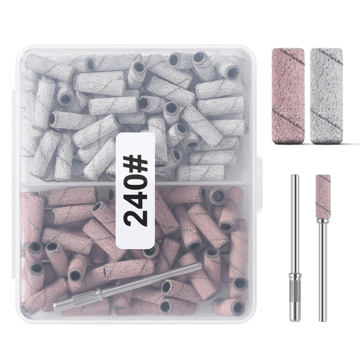 Oranllow zebra-pink 110pcs sanding bands packaging for salon-ready manicures
