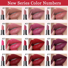 ORANOT matte lipstick swatches on arm with rich pigmentation
