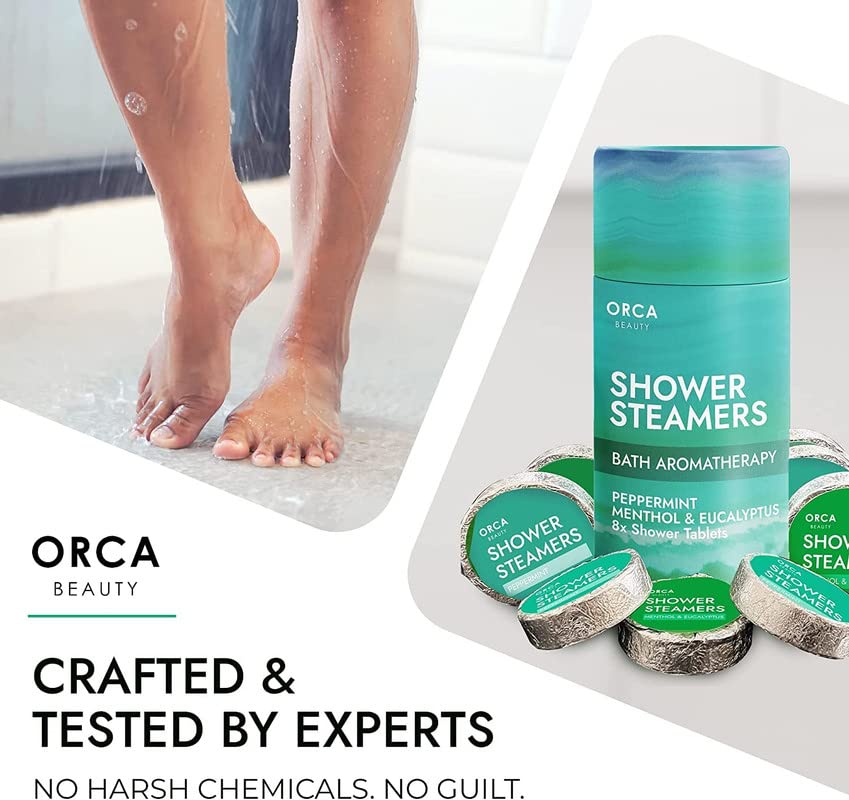Orca Beauty gift-ready packaging makes these shower bombs ideal stocking stuffers