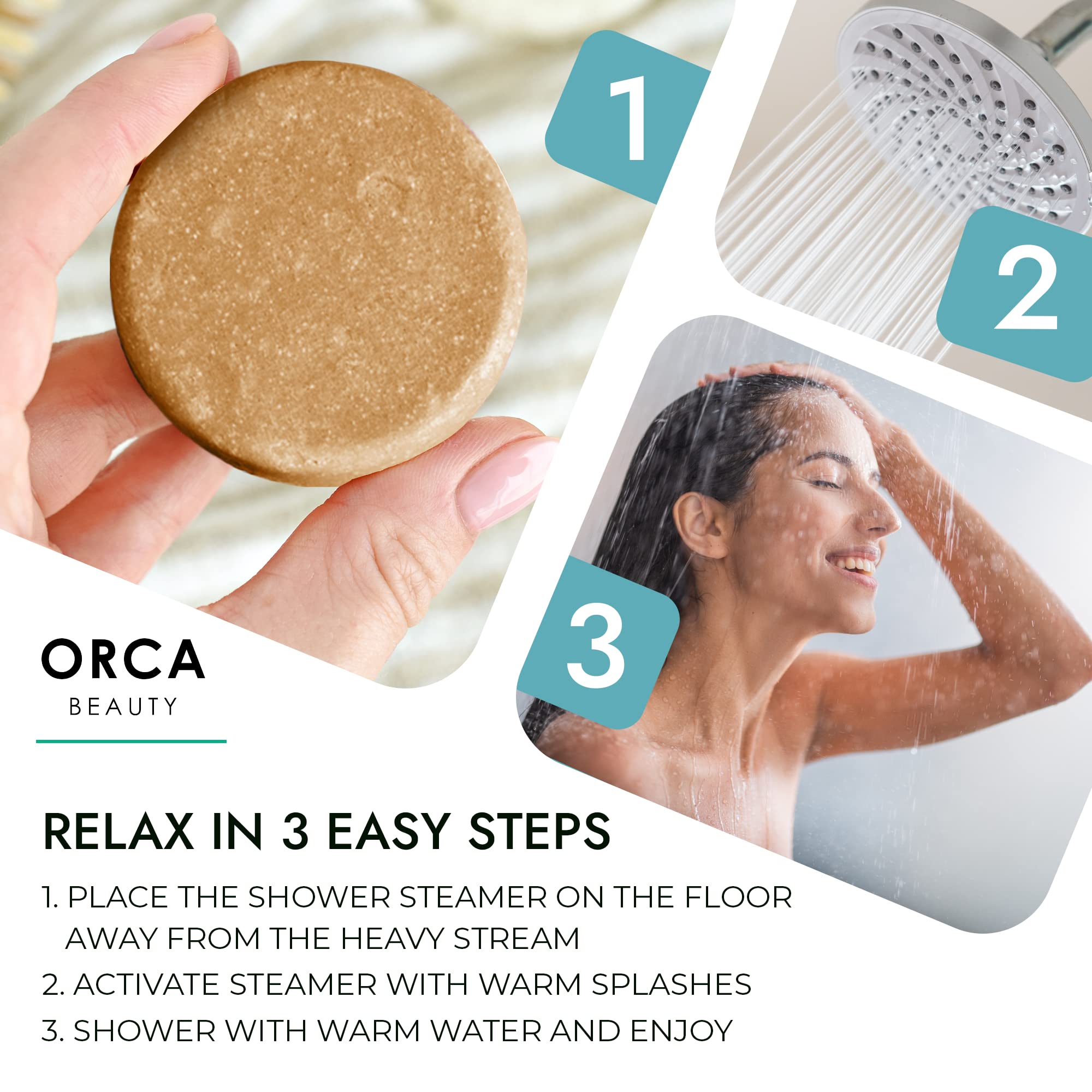 Orca Beauty Citrus steamer on tile, energizing mind with bright, refreshing aroma.