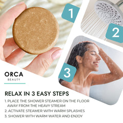 Orca Beauty Citrus steamer on tile, energizing mind with bright, refreshing aroma.
