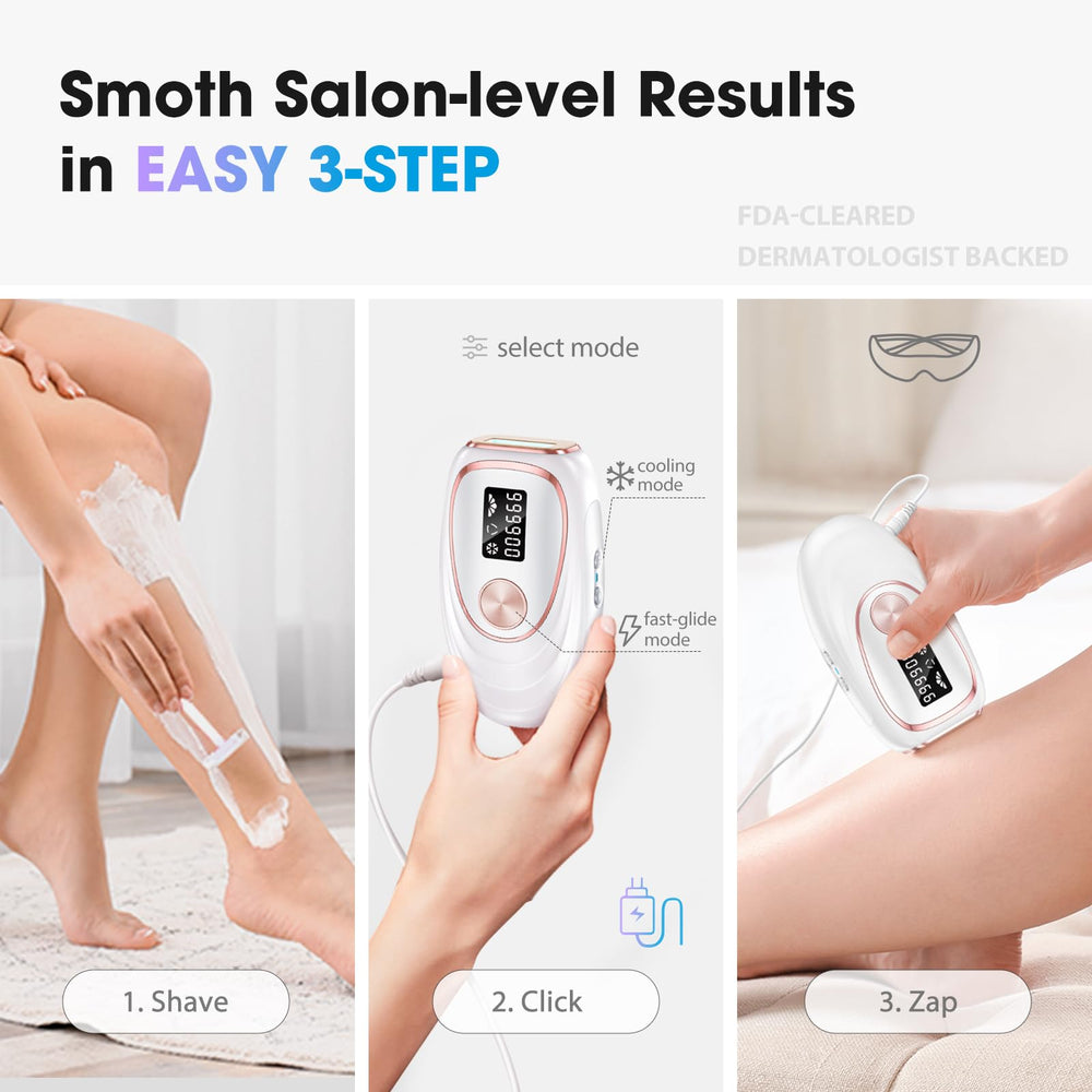 Oreeth IPL compact design fits easily on a vanity.