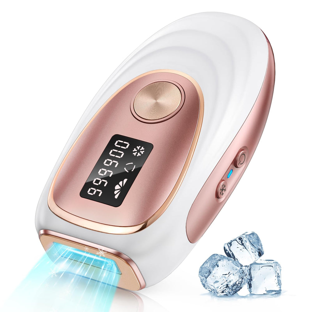 Oreeth laser hair removal device gold-white front view for convenient at-home smoothing sessions
