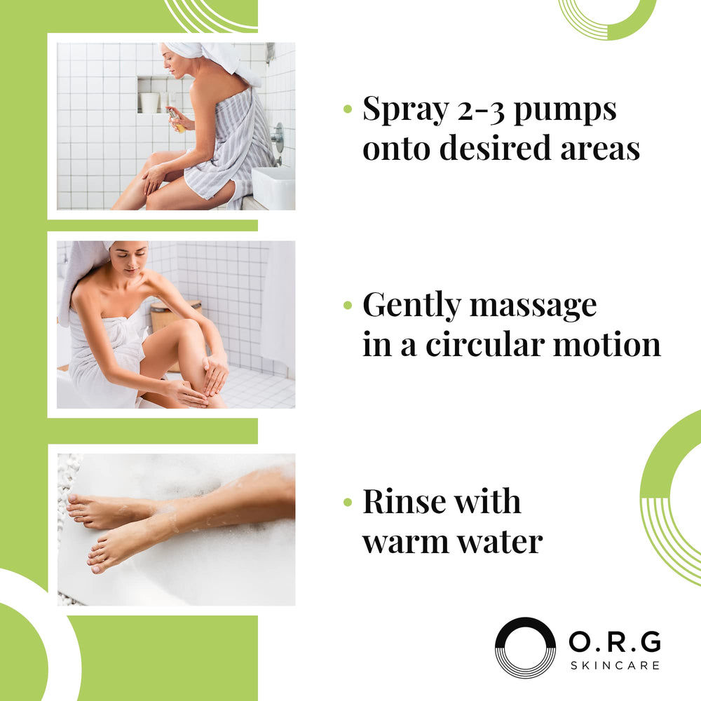 O.R.G. Skincare deep gel exfoliator application on skin shows even texture and glow potential.