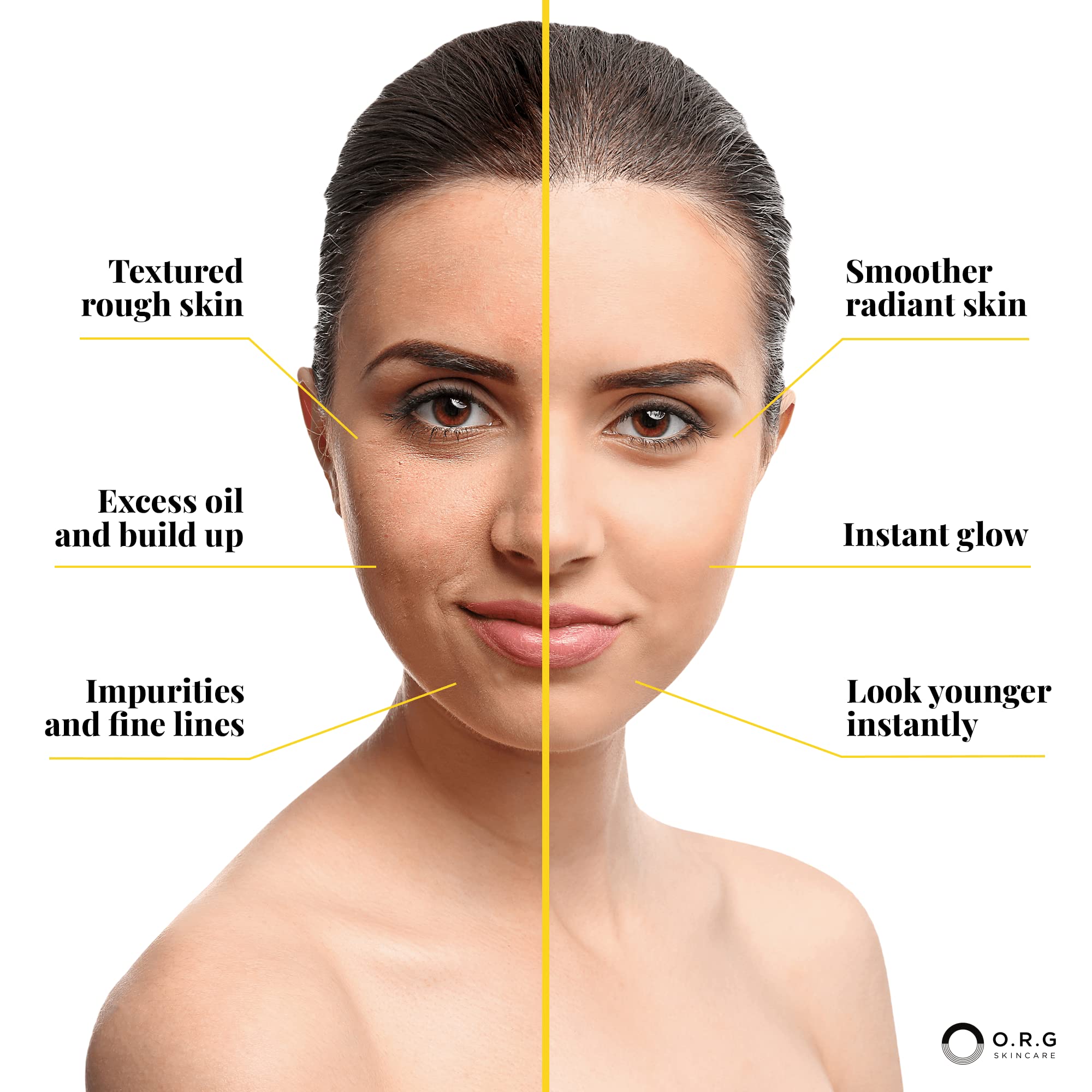 O.R.G. Skincare makeup-prep image shows skincare-ready skin after use.