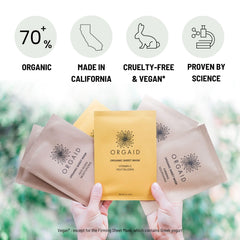 ORGAID Ecoderma technology close-up highlights optimized absorption.