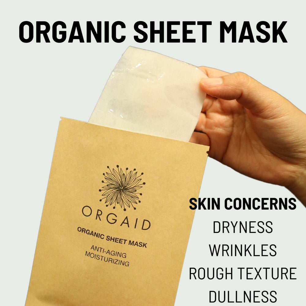 ORGAID Sheet Mask hydration results preview for softer, smoother skin.