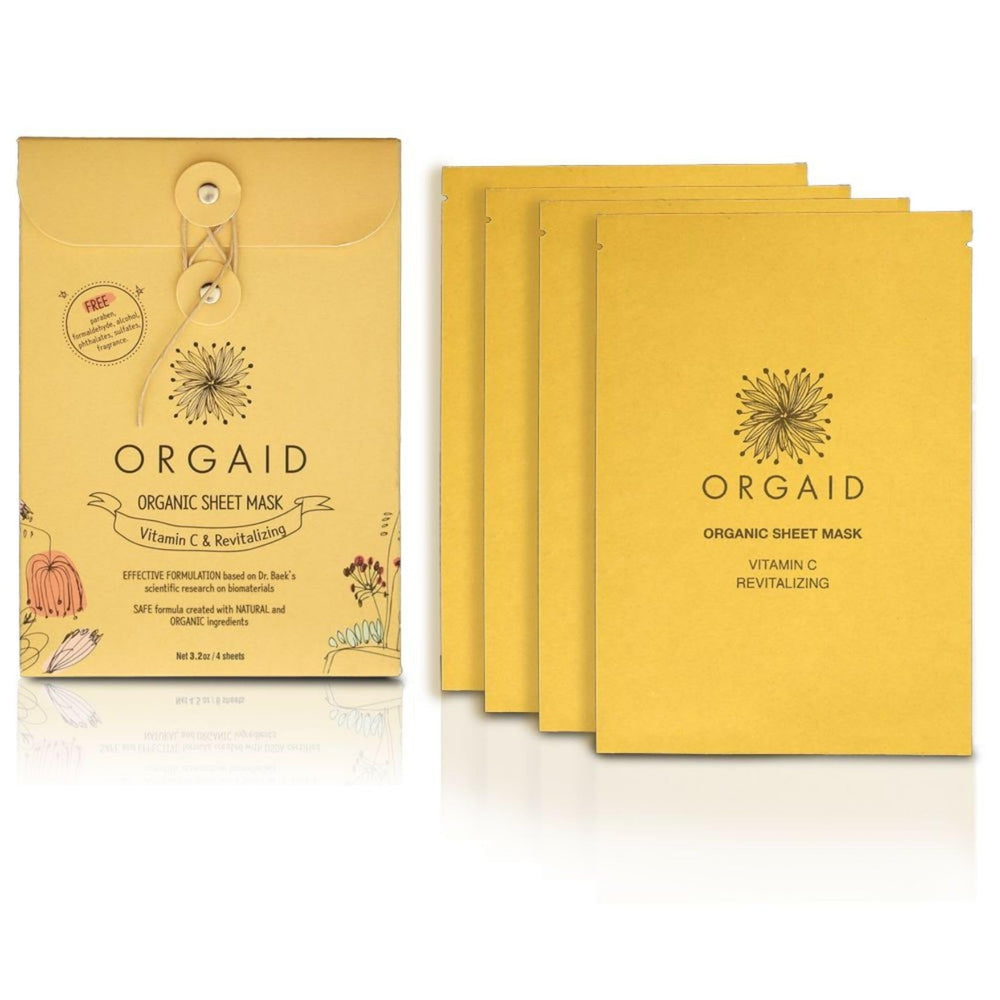 ORGAID vitamin C hyaluronic acid essence bottle highlight for brightening hydration.