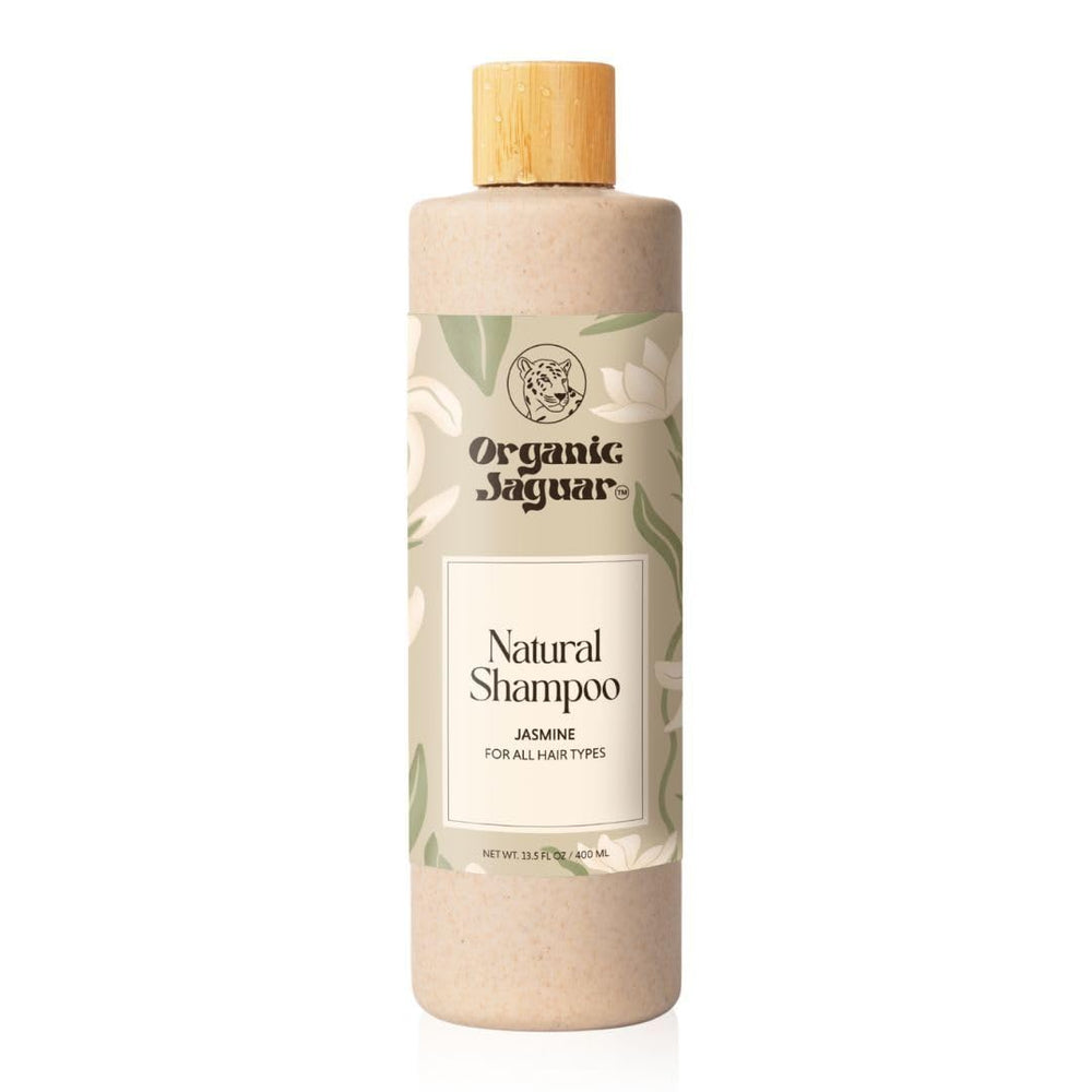 Organic Jaguar champú botella vertiendo, limpieza suave para cabello dañado